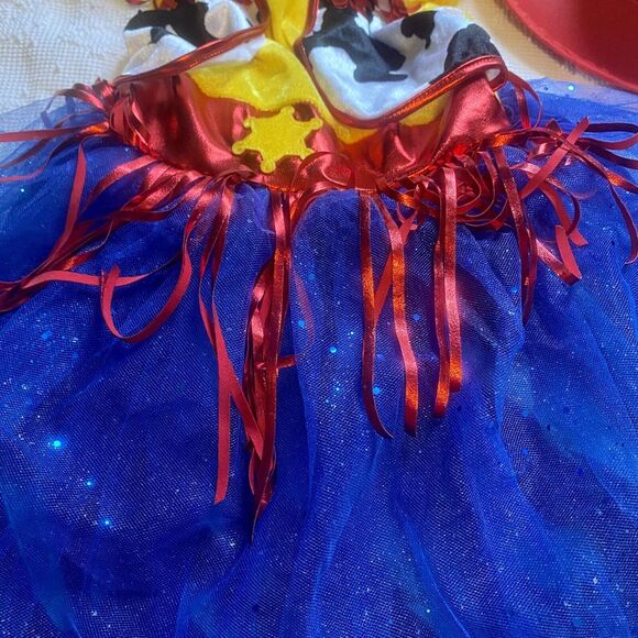 Toy Story Outfit Halloween Dress Up Girls Sz 4T 5T Tulle Tutu Bottom Red Hat D - Picture 3 of 13